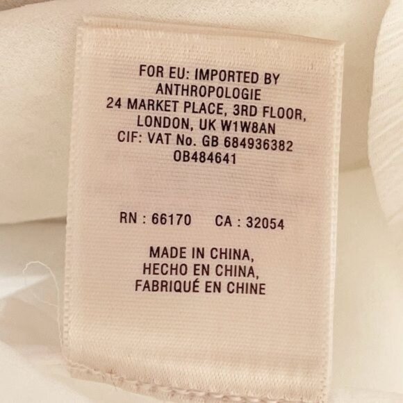 Anthropologie Maeve embroidered White Floral Lace Up sleeve less top 12 - Picture 7 of 11